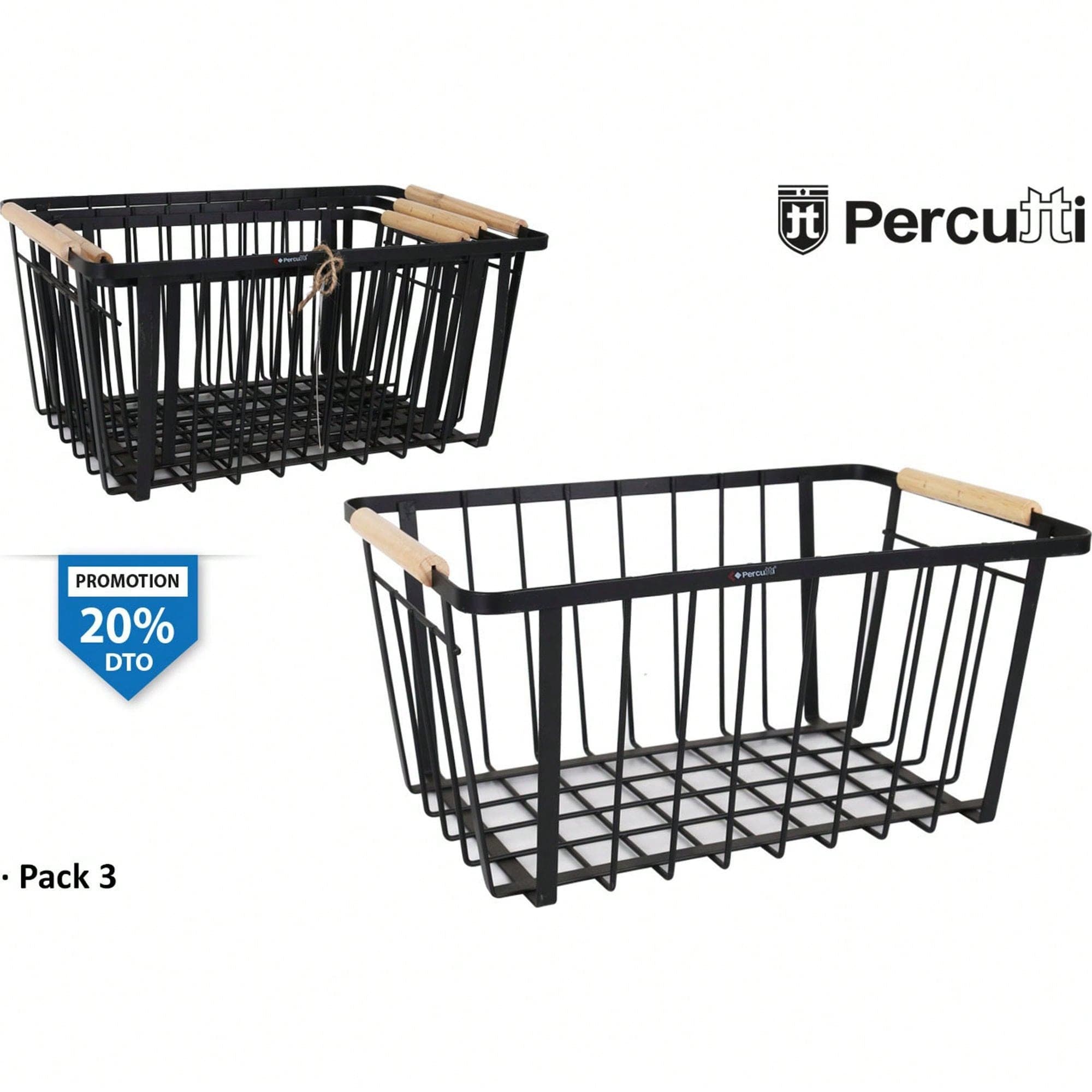 | LOT DE 3 PANIERS DE ORGANISATION - Paniers de rangement polyvalents et fonctionnels